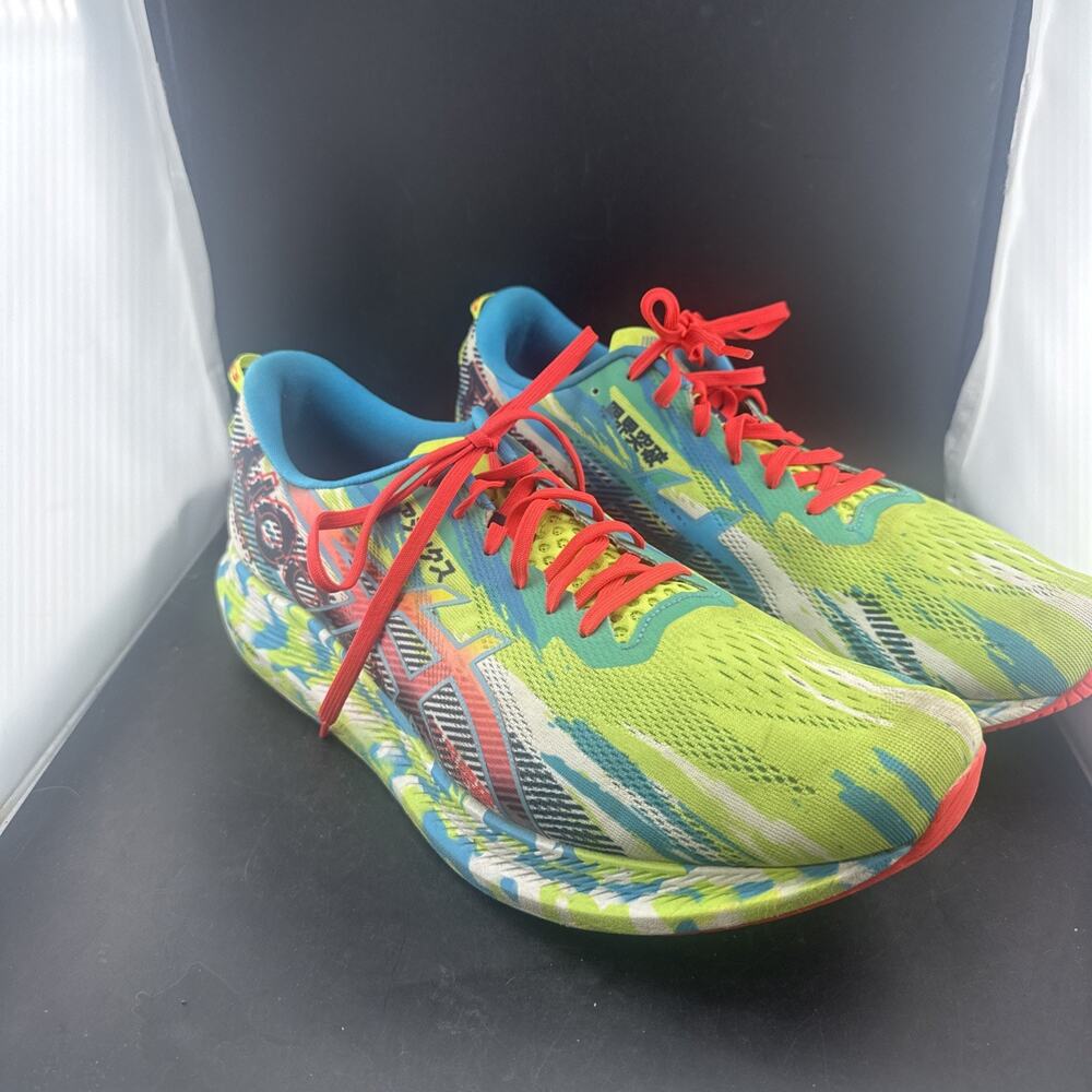 ASICS Noosa Tri 13 Color Injection Hazard Green Digital Aqua 1011B021-300 Men 12 - Picture 3 of 9